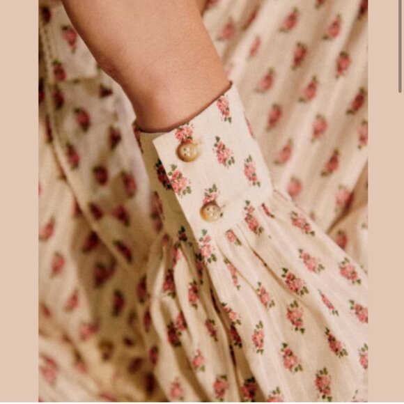 Sezane Chlor Shirt in Red Mini Bouquet - Picture 2 of 6